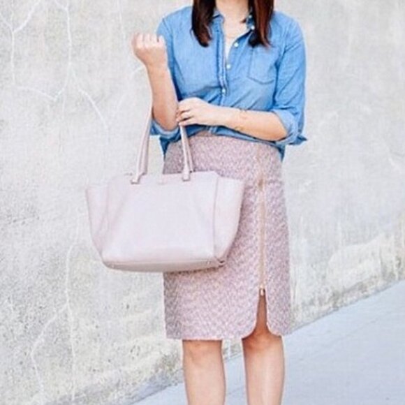 J. Crew Metallic Sparkle Tweed Zipper Skirt - Picture 5 of 11